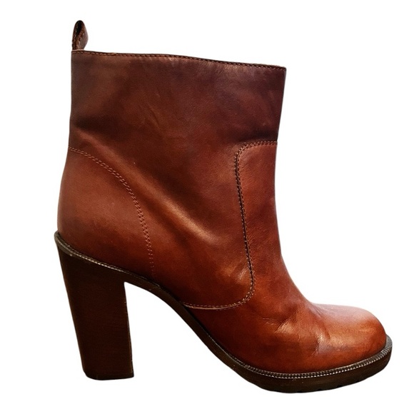 Maison Martin Margiela MM6 x Opening Ceremony Brown Leather Ankle Boots Size 38 - Picture 4 of 10